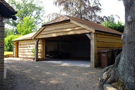Bespoke Oak Clad Garage Project image