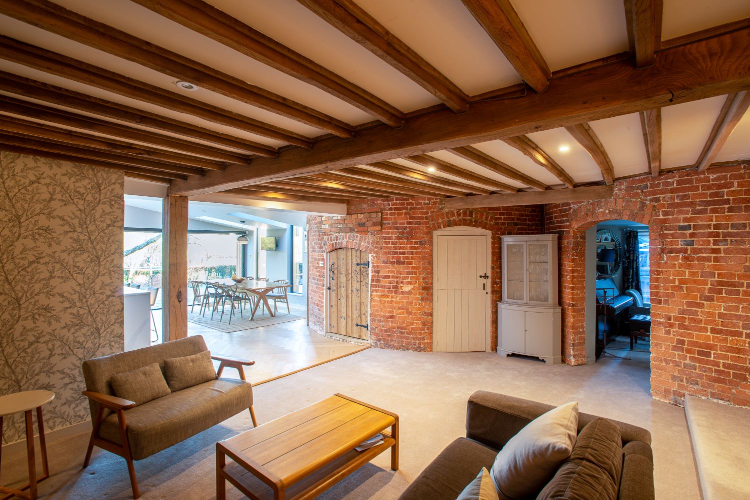 Open plan kitchen living and dining room