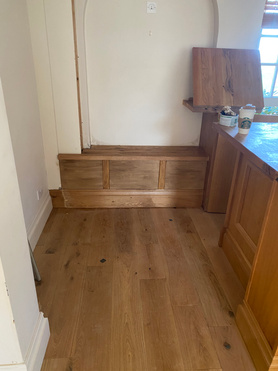 New oak flooring and oak bar in stud farm Manor House   Project image