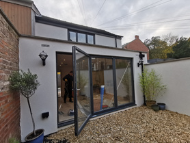 Garage to office conversion, basement conversion, roof, all external finish. Project image