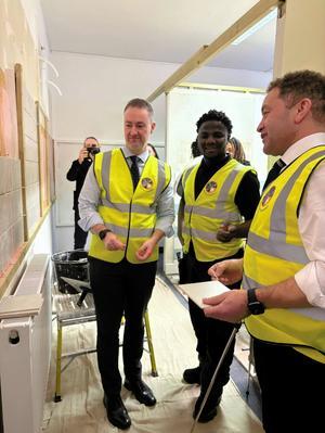 Chris McDonald, Calvin Bailey and Build Academy pupil.jpg