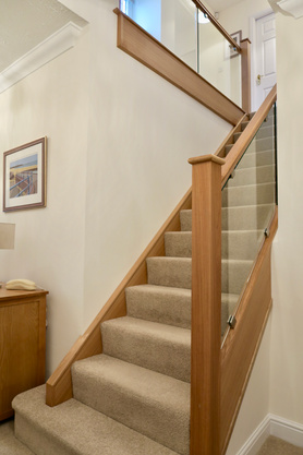 Oak and Glass Staircase Renovation Project image
