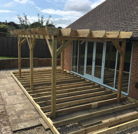 New bi-fold doors and decking area Project image