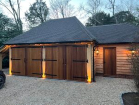 New Build Oak Framed double Garage Project image