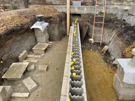 Foundation for three houses  Project image