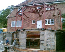 Large hexagonal extension with new build garage & flat Project image