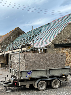 Traditional Slate Roof On Old Farm Buildings.  Project image