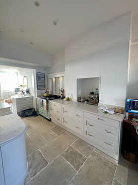 Internal wall alterations,limestone floor and kitchen installation  Project image