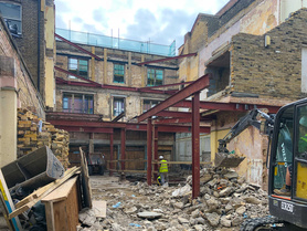 Demolition of the majority of existing building, reconstruction and extensions, conversion into 4 new flats at upper floors and commercial unit at the GF. Project image