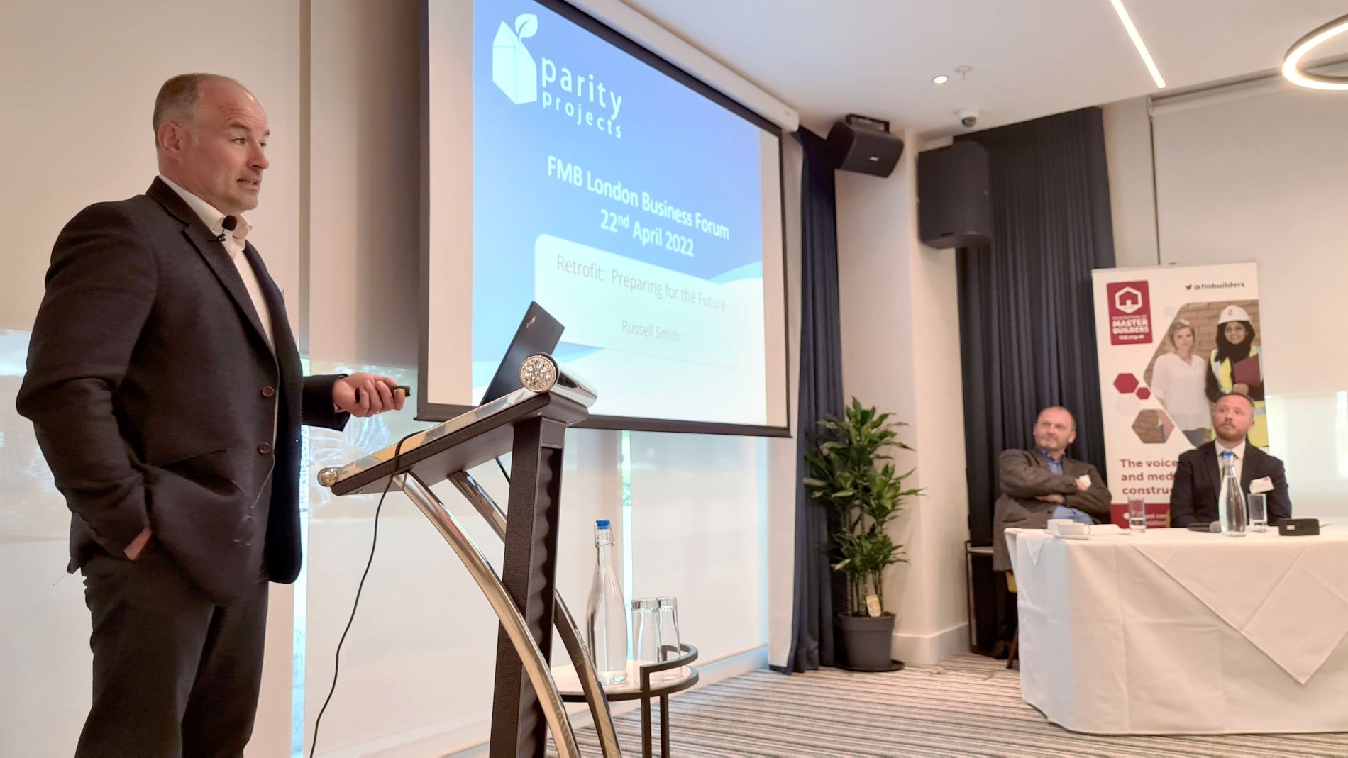 Russell Smith of Parity Projects talks at the FMB's London Business Forum