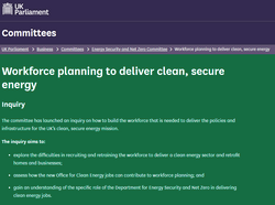 Workforce planning to deliver clean, secure energy