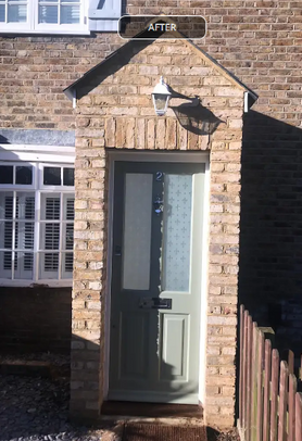Construct insulated, brick face porch with slate tile roof Project image