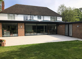 Extension with double glazing doors and patio Project image