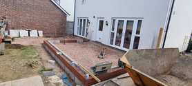 New extension and landscaping project well on the way. Project image