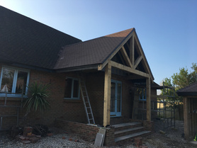 New double garage and outbuilding, with new porch Project image