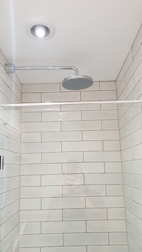 Creation of small under-stairs shower Project image